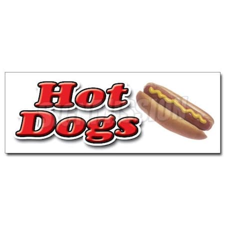 Signmission HOT DOG 1 DECAL sticker hot dogs cart supplies stand trailer coney style, D-36 Hot Dogs1 D-36 Hot Dogs1
